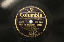 B.B.C. Dance Orchestra 78 Record April In Paris / Play To Me Gipsy England Press