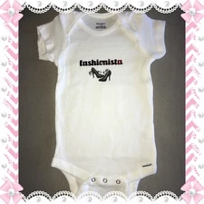 Fashionista Custom Gerber Cute Personalized Baby Shower Unisex Onesie Funny