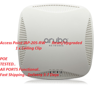 Aruba Networks APIN0205 Wireless Access Point IAP-205-RW Reset/Upgraded w/ CLIP