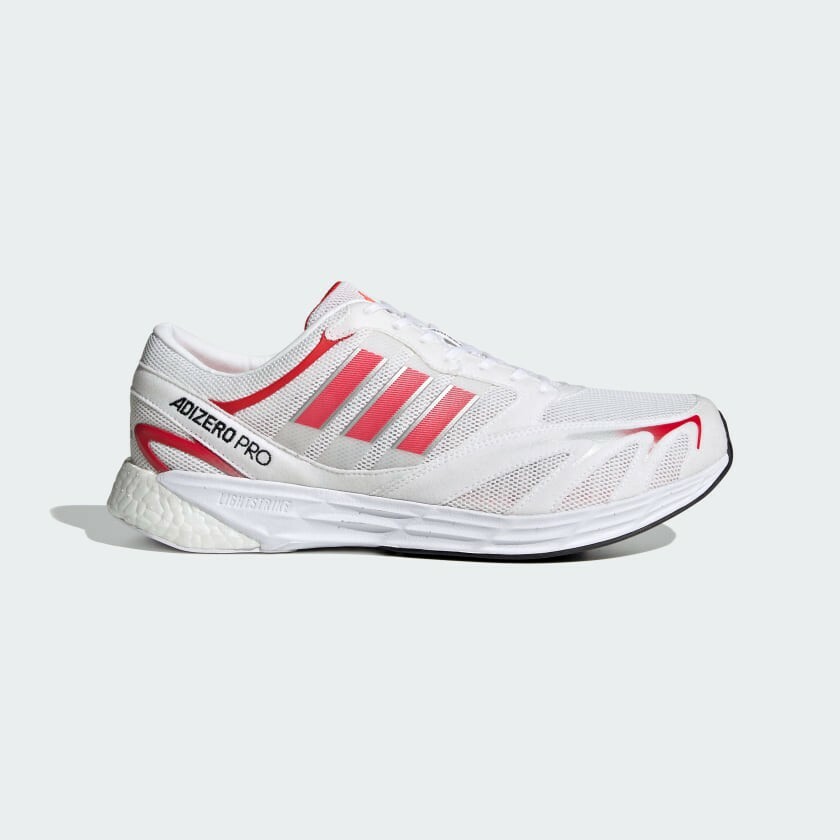Adidas Adizero Pro DNA Running Shoes Cloud White Solar Red  display picture 2