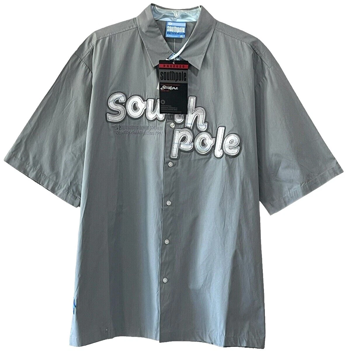 Southpole Short Sleeve Solid Casual Button-Down Shirts for Men