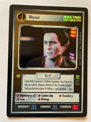 Star Trek CCG Reflections Weyoun Super Rare Foil M/NM + Random Bonus Rare