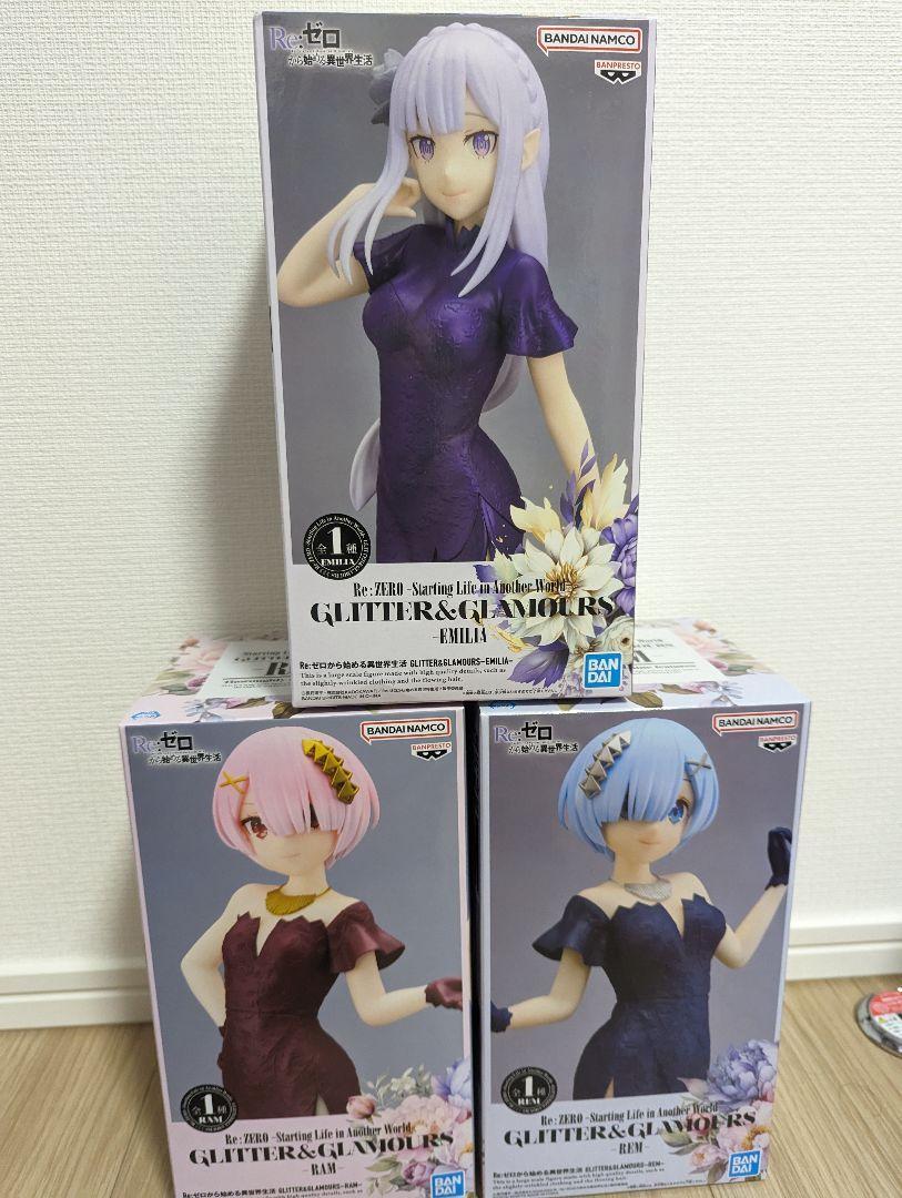 リゼロ GLITTER&GLAMOURS-EMILIA REM RAM3体セット リゼロ GLITTER&GLAMOURS-EMILIA REM RAM3体セット リゼロ