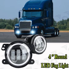 For Freightliner Century Class combo LED 4inch Round Fog Light bulbs kit aa