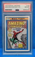 1990 MARVEL UNIVERSE # 126 M.V.C. AMAZING FANTASY # 15 PSA 8 NM-MT # 96892234