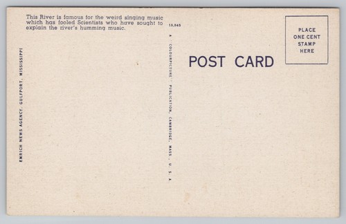 Postkarte MS Pascagoula Luftaufnahme berühmter singender Fluss seltsam singende Musik K4 - Bild 2 von 2