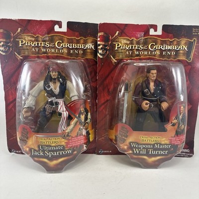 Ultimate Jack Sparrow + Will Turner Figures Disney Pirates of the Caribbean New