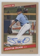 2020 Panini Donruss Retro 1986 Signatures Gold 4/5 Justin Dunn #86S-JU Auto 0a6