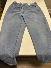 Vtg Gitano Jeans Womens Sz.16 Cotton-M Blue-H Waist-Taper Legs