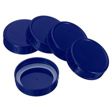 1Set/6pcs 70mm Regular Mouth Plastic Mason Jar Lids with Sealing Ring Drak Blue