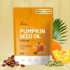 VivoNu Pumpkin Seed Oil with Saw Palmetto 300 Count Pack of 1 , 300pcs/1bag