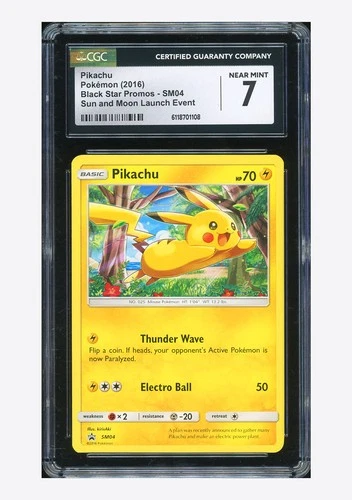 Pokemon CGC 7 Pikachu Promo 2016 SM04 Partial Crimp English
