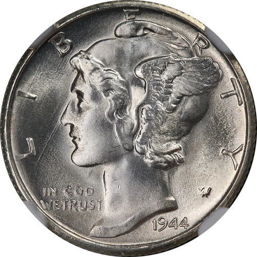 1944-S Mercury Dime NGC MS66 Blast White Great Eye Appeal Nice Strike