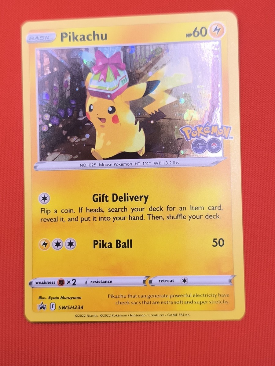 Pikachu SWSH234 Pokémon GO Holo Ultra Rare Black Star Promo