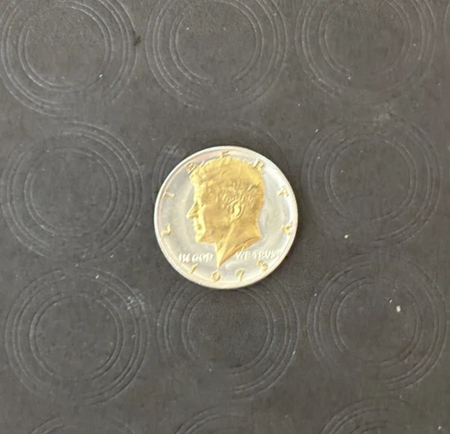 DANBURY MINT  -  1980-D KENNEDY HALF DOLLAR - GOLD AND SILVER PLATED