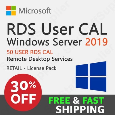 Windows Server 2019 RDS [REMOTE DESKTOP SERVICES] 50 USER CAL - FULL BRAND NEW