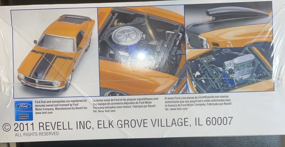 Revell Motor City Muscle 1970 Ford Mustang Boss 302 1/24 Box Open But Parts Seal - Image 3 of 4