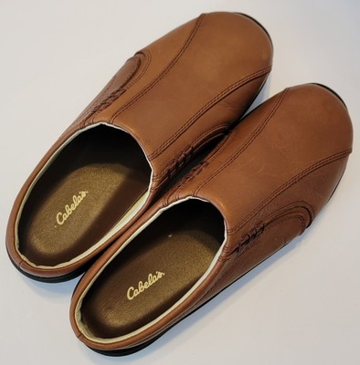 Womens Cabelas Sz 10 Brown Leather Slip On Shoes 82-4099