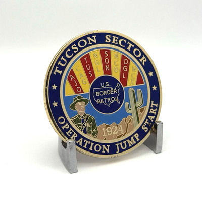 CHALLENGE COIN - Border Patrol Tucson Sector OPERATION JUMP START National Guard