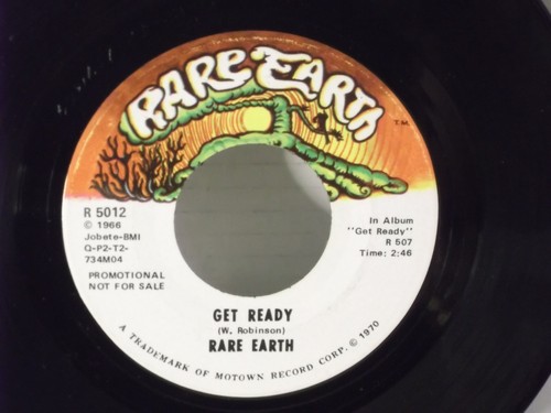 Rare Earth, Rare Earth 5012,"Get Ready",US,7" 45,1968 PROMO Garage Rock,MINT