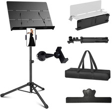 Folding Sheet Music Stand - 4 in 1 Portable Music Stand Book Stand