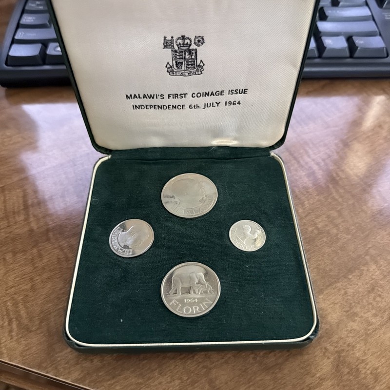 1964 Malawi  First Coinage Issue - Independence 4 coin proof set