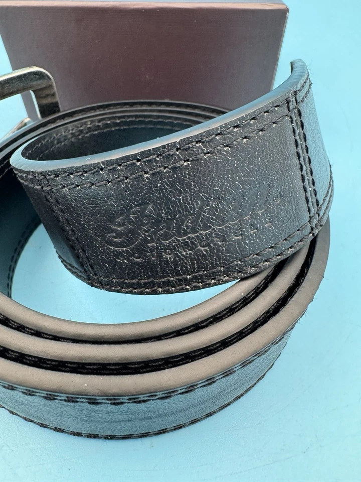 NUEVO CINTURÓN DE CUERO NEGRO PARA MOTO INDIA - X GRANDE Foto 2 de 4