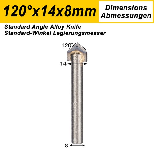 Stone Engraving Mill Alloy Cutter Marble Tile Drilling Lettering CNC Router Bit - Picture 19 of 24
