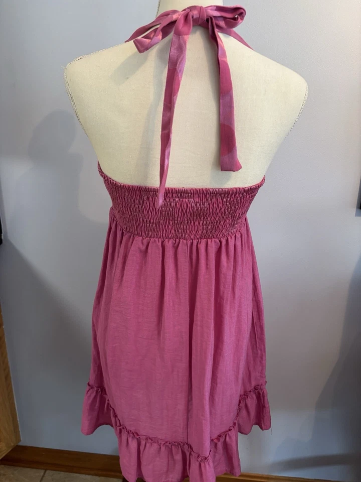 Sujetador Johnny Martin Sundress Rayón Incorporado Rosa Caliente Espalda Elástica Usado en Excelente Condición Talla 5 Foto 3 de 4