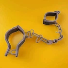 RARE Civil War Union Army Cast Iron Confederate Prisoner Leg Shackles Marked US