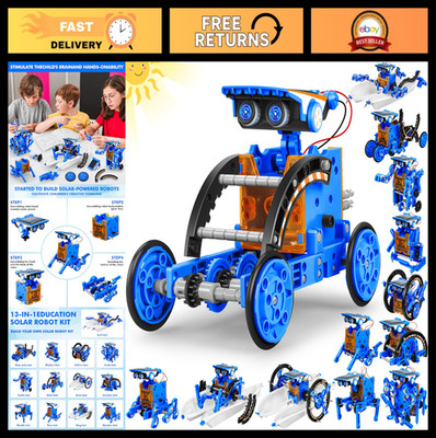STEM 13-in-1 Solar Power Robot Toys for Kids 8+, DIY Science Kits & Building Set