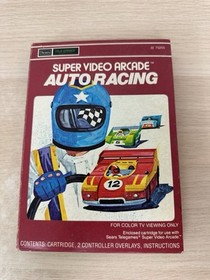 Auto Racing Sears Tele-Games Intellivision - Complete in Box w/ Manual, Overlays