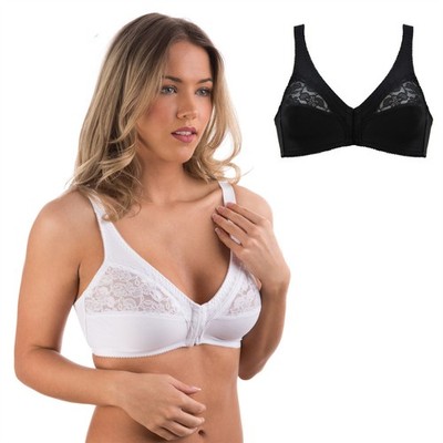 Naturana Frontverschluss Vollschalen Soft BH ohne Bügel Dessous schwarz oder weiß