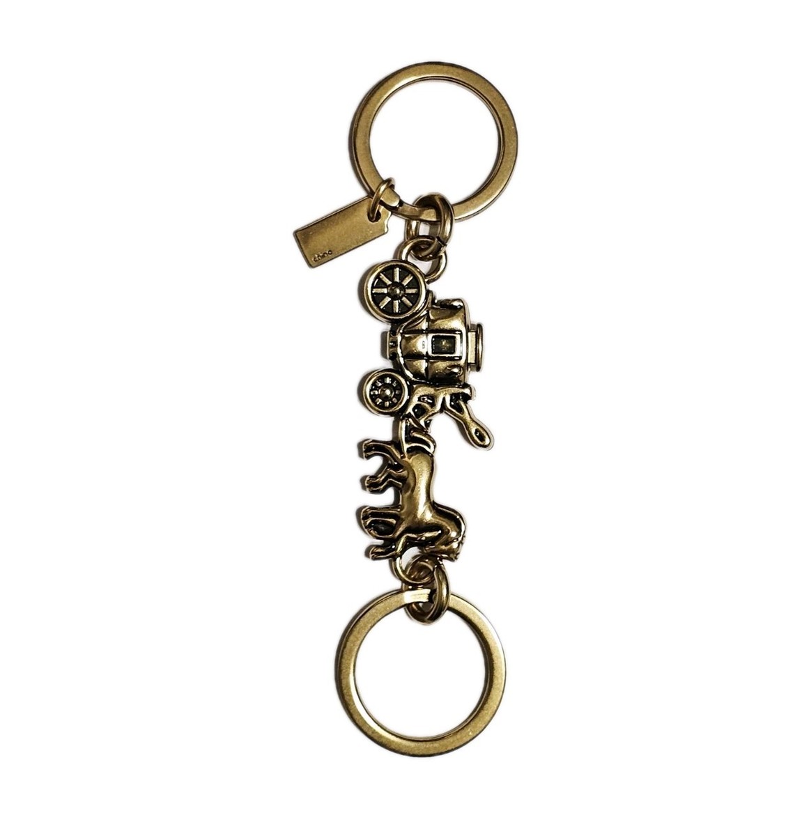 COACH Horse carriage l charm 4個セット NEW Coach Brass Horse & Carriage Valet Bag Purse Charm Keychain