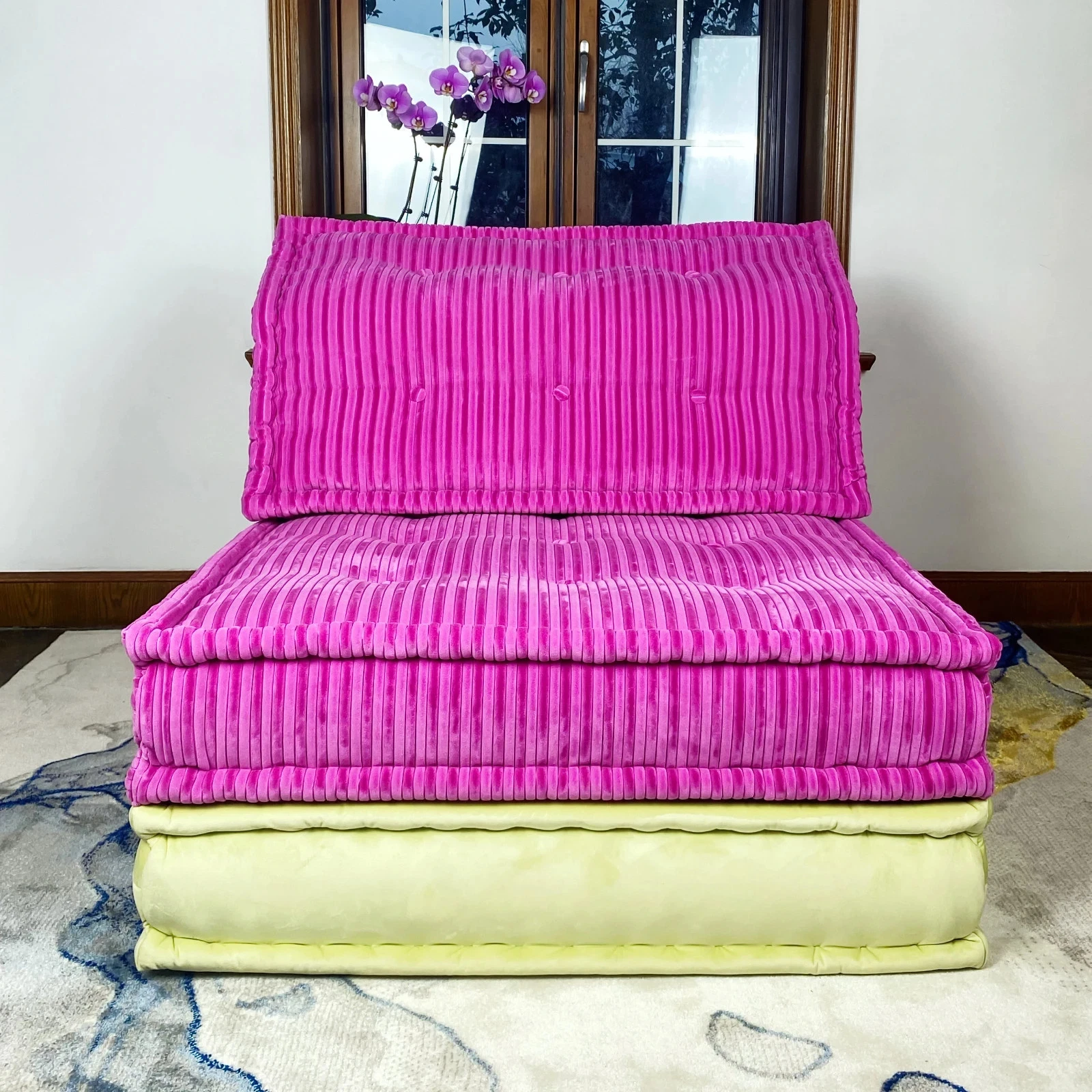 French Handmade Daybed Mah Jong Sofa Modular Sofa Couch Single Seater + Mat Set
Opens in a new windo