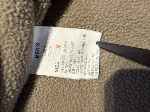 Woolrich Military Moss Green Sherpa Lined Button Up Men's Chore Jacket Size M - Picture 8 of 12