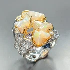 Gemstone Natural Opal Ring 925 Sterling Silver Size 7.5 /R471157
