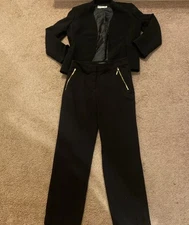 TAHARI ARTHUR S LEVINE 2 PC BLACK PANTSUIT PANTS SIZE 6. EUC