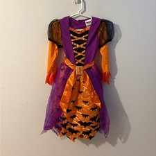 Spooktacular Creations Witch Costume Girls Halloween Purple and Orange Size 3T
