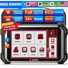 ANCEL DS600BT Car Diagnostic Tool Bidirectional OBD2 Scanner CANFD & DOIP 2025