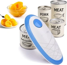 CIRCLE JOY Electric Can Opener, One-Touch Automatic Opening with Blue 