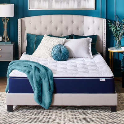 Skyler 12 Inch Cooling Gel Memory Foam Mattress, Fiber Fill Pillow Top, Queen Si