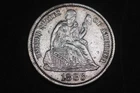 1886 Seated Liberty Silver Dime VF+