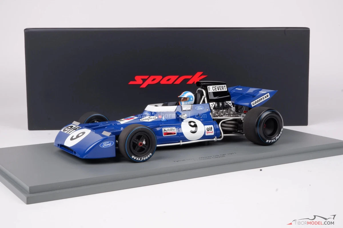 Exoto 97021 – Tyrrell Ford 003 #9 F. Cevert – 1er GP USA 1971 – 1/18 – Occasion