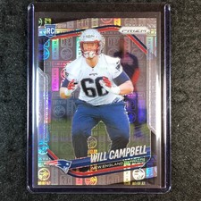 2025 Prizm Football WILL CAMPBELL Rookie Base Panini Logo 13/20 #312