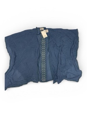 David and Young Women s Blue Kimono Steve Madden Navy Blue Crochet ONESIZE