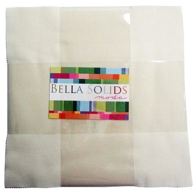 Moda BELLA SOLIDS SNOW Layer Cake 10'' Fabric Quilting Squares 9900LC-11