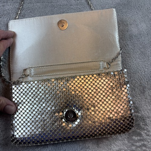 Jessica McClintock Abendtasche Damen Metall Netz Umhängetasche Clutch Kette - Bild 4 von 11