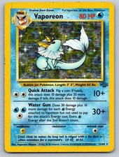 Vaporeon 12/64 Rare Jungle Pokemon Unlimited Holo Damaged on eBay