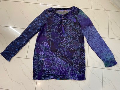 DESIGUAL Bluse Mehrfarbig Tunika Damen Shirt Gr. XL